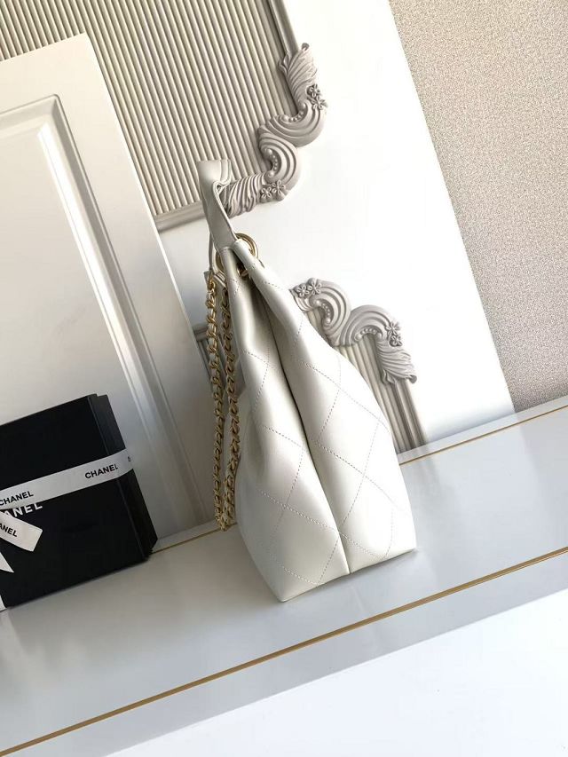 CC original calfskin large hobo bag AS5978 white