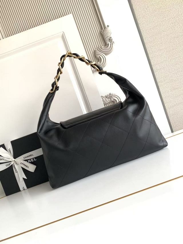 CC original calfskin medium hobo bag AS5834 black