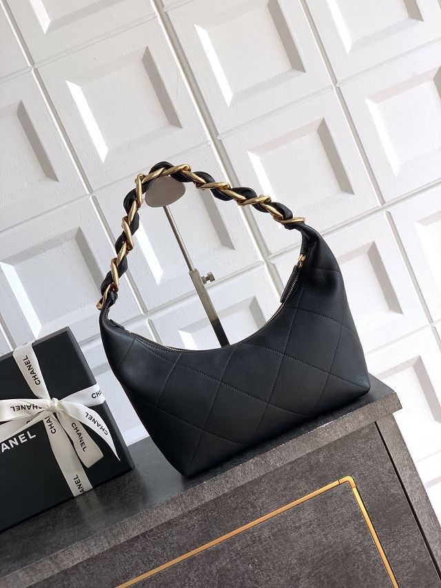 CC original calfskin small hobo bag AS5738 black