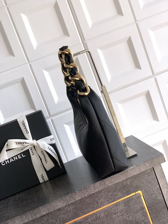 CC original calfskin small hobo bag AS5738 black