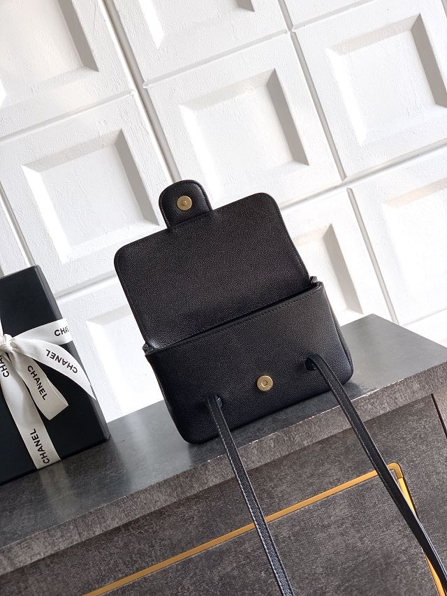 CC original grained calfskin clutch AP5068 black