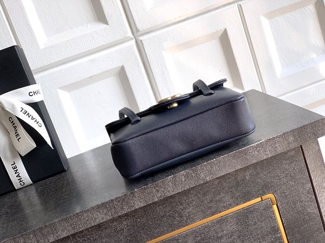 CC original grained calfskin clutch AP5068 dark blue