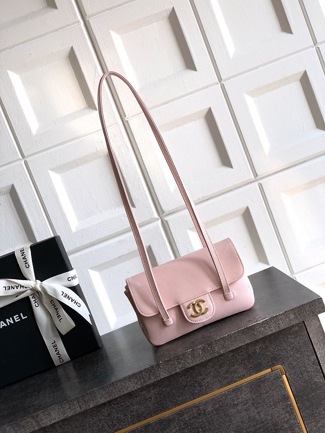 CC original grained calfskin clutch AP5068 pink