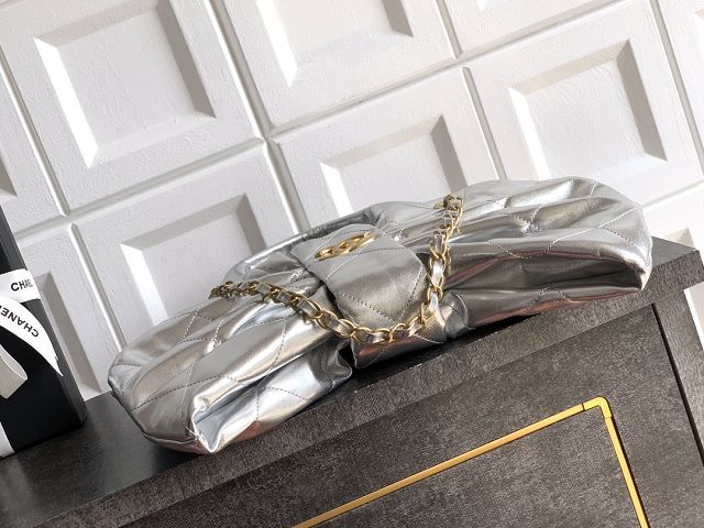 CC original lambskin large handbag AS5851 silver