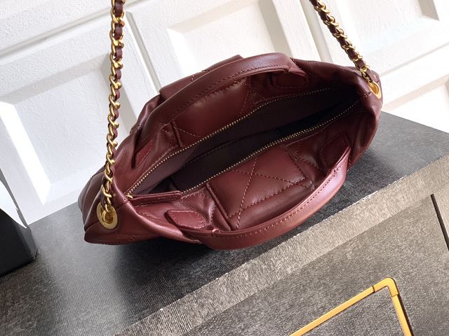 CC original lambskin small handbag AS5849 bordeaux
