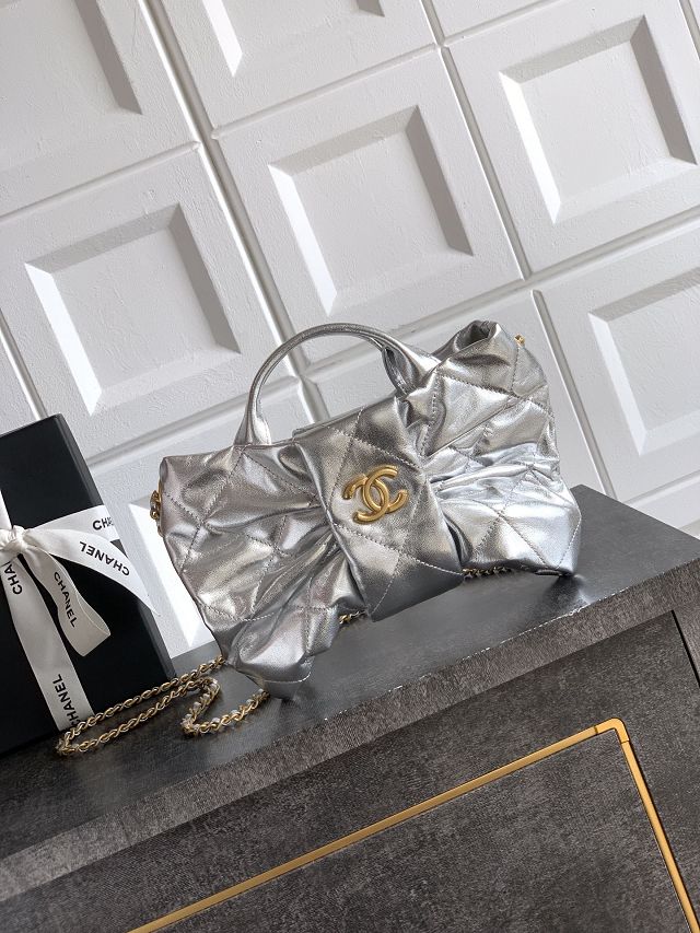 CC original lambskin small handbag AS5849 silver