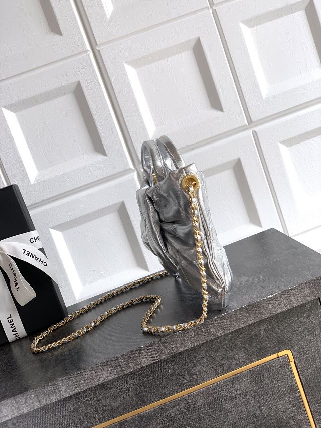 CC original lambskin small handbag AS5849 silver