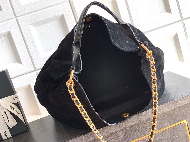 CC original suede calfskin maxi hobo bag AS6016 black