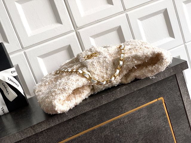 CC original tweed large handbag AS5851 beige