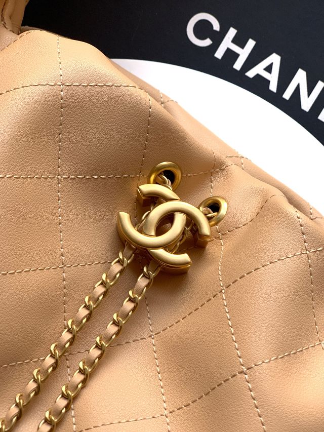 CC original calfskin large hobo bag AS5967 apricot