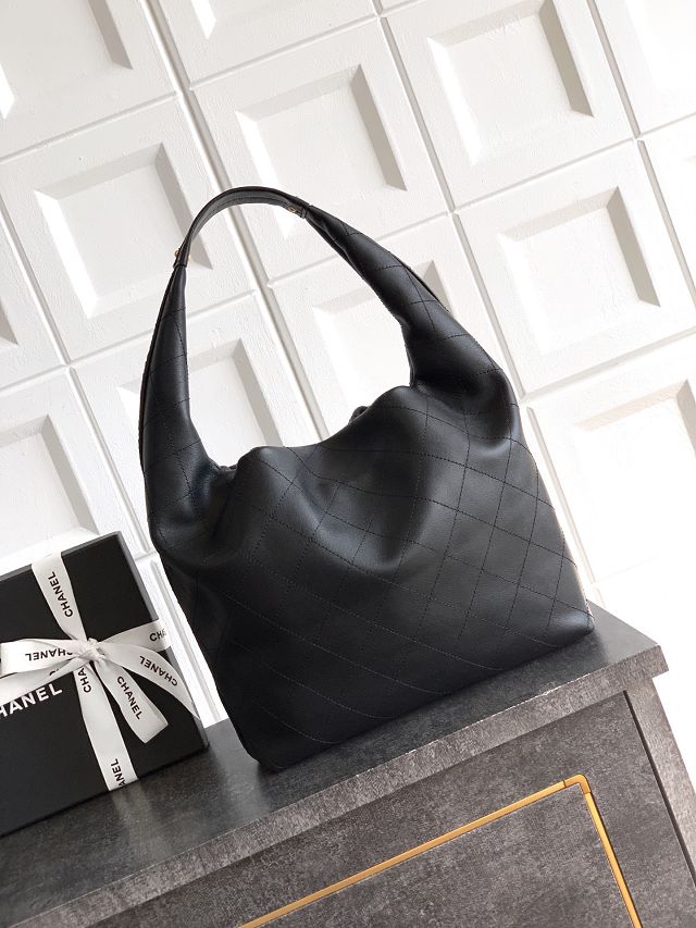 CC original calfskin large hobo bag AS5967 black