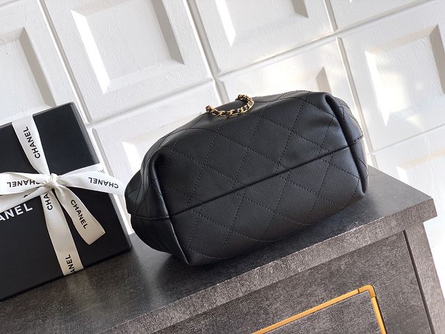 CC original calfskin medium hobo bag AS5976 black