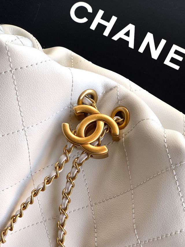 CC original calfskin medium hobo bag AS5976 white