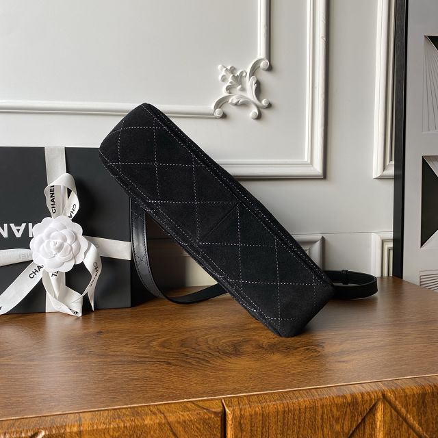 CC original suede calfskin hobo bag AS5883 black