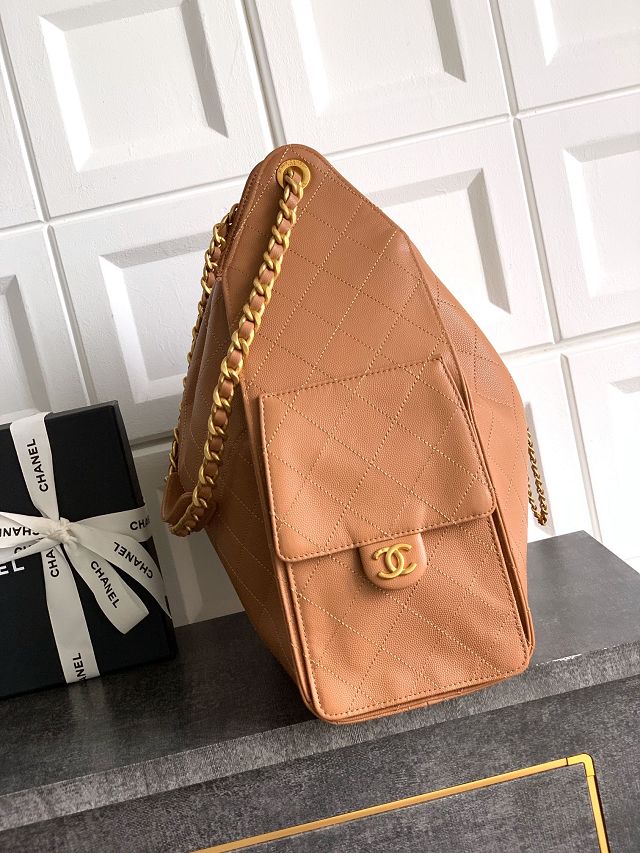 CC original grained calfskin 25 medium handbag AS5311 caramel