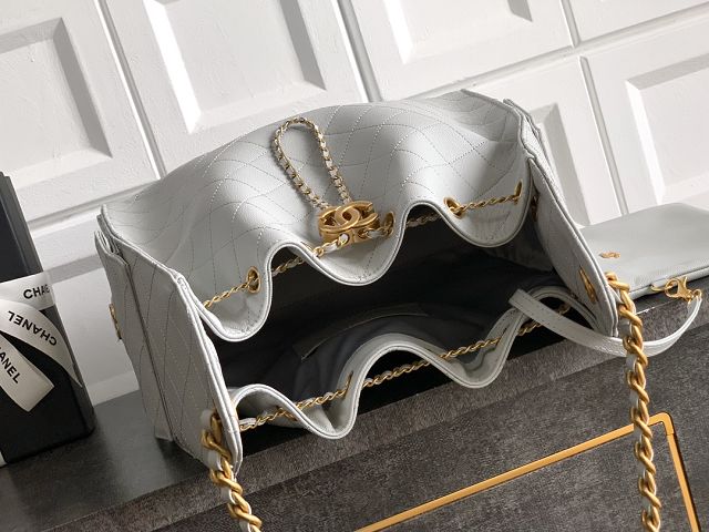 CC original grained calfskin 25 medium handbag AS5311 light grey