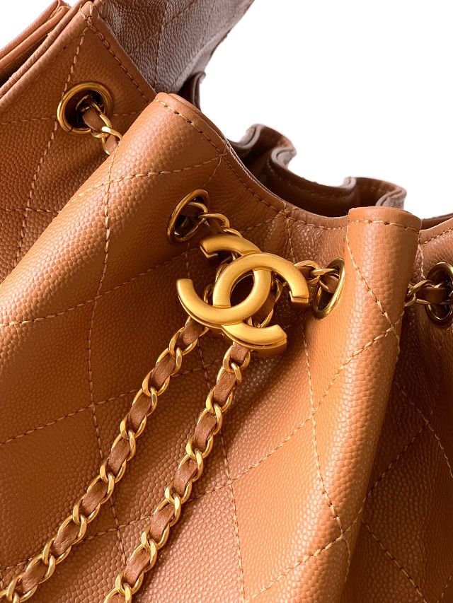 CC original grained calfskin 25 small handbag AS5293 caramel
