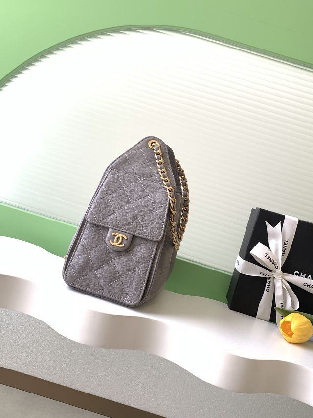 CC original grained calfskin 25 small handbag AS5293 grey