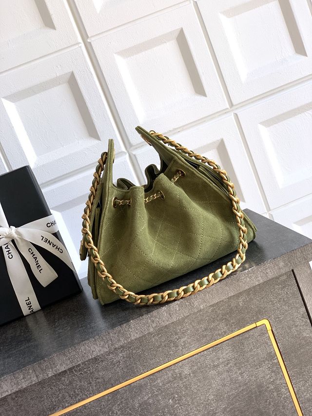 CC original suede calfskin 25 mini handbag AS5631 green