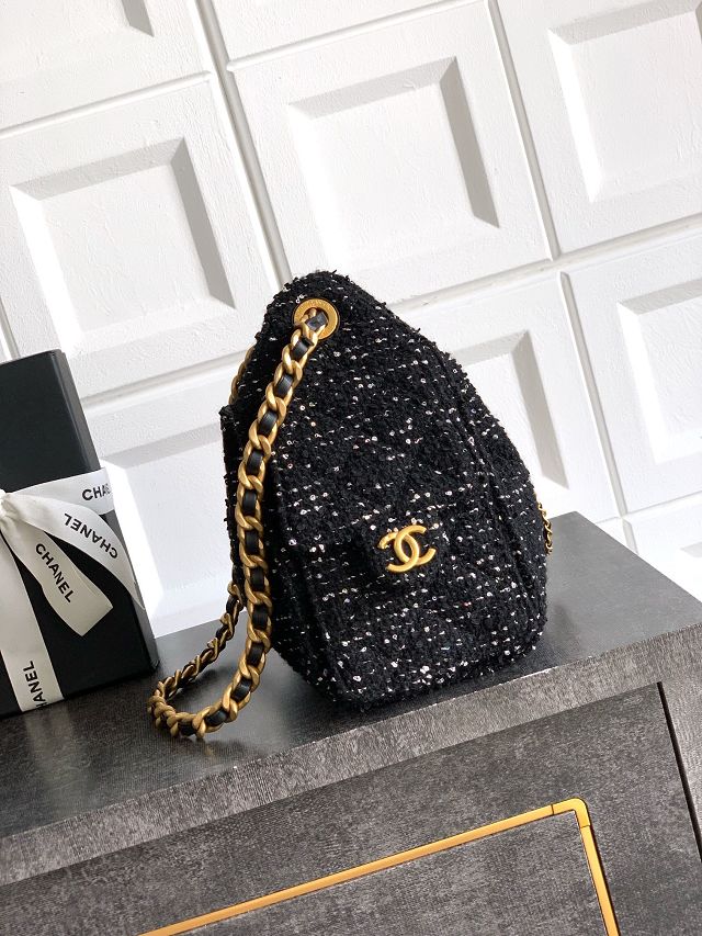 CC original tweed 25 mini handbag AS5631 black