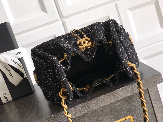CC original tweed 25 mini handbag AS5631 black