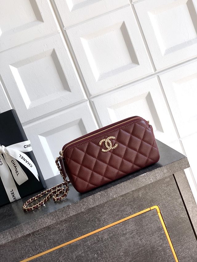 CC original grained calfskin vanity with chain AP4670 