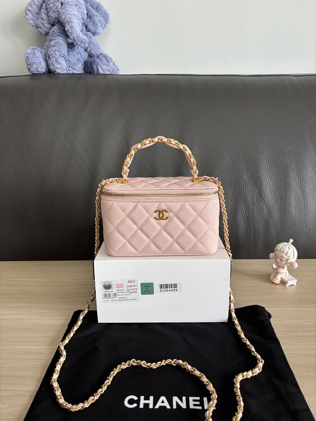 CC original grained calfskin vanity with chain AP5183 