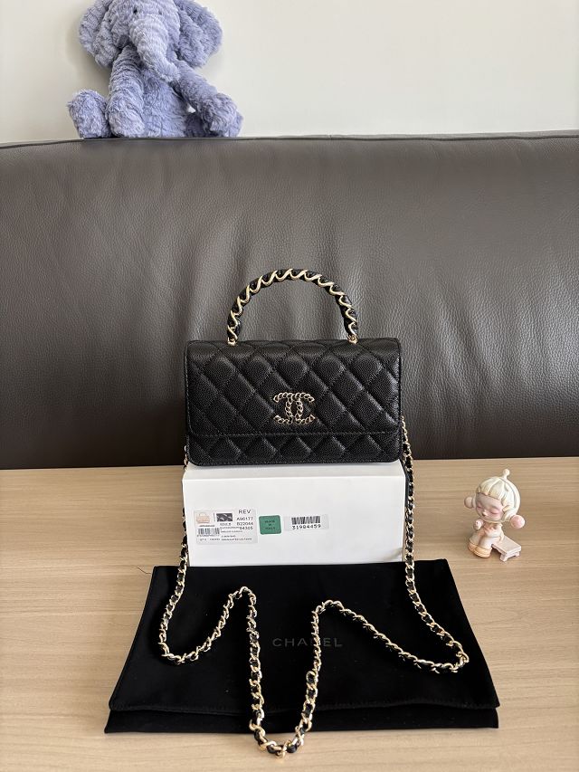 CC original grained calfskin wallet on chain AP6461