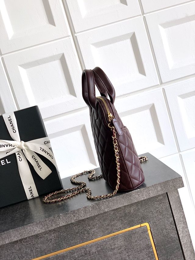 CC original lambskin mini handbag AS4742 bordeaux