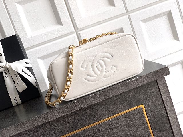 CC original calfskin small tote bag AS6132 white