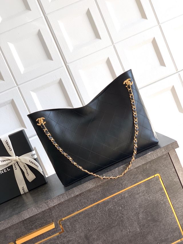 CC original lambskin medium shopping bag AS6240 black