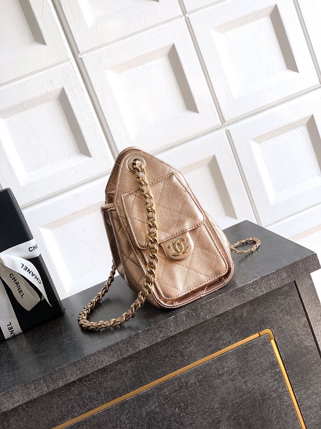 CC original grained calfskin 25 mini handbag AS5631 rose gold