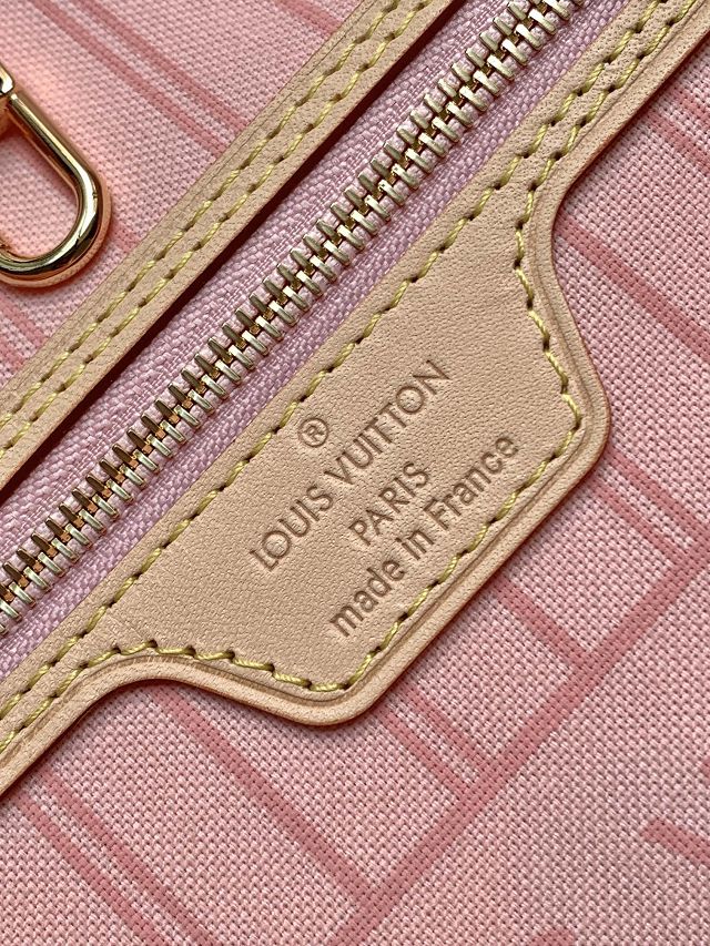 New Louis vuitton original damier azur neverfull pm N40606 pink