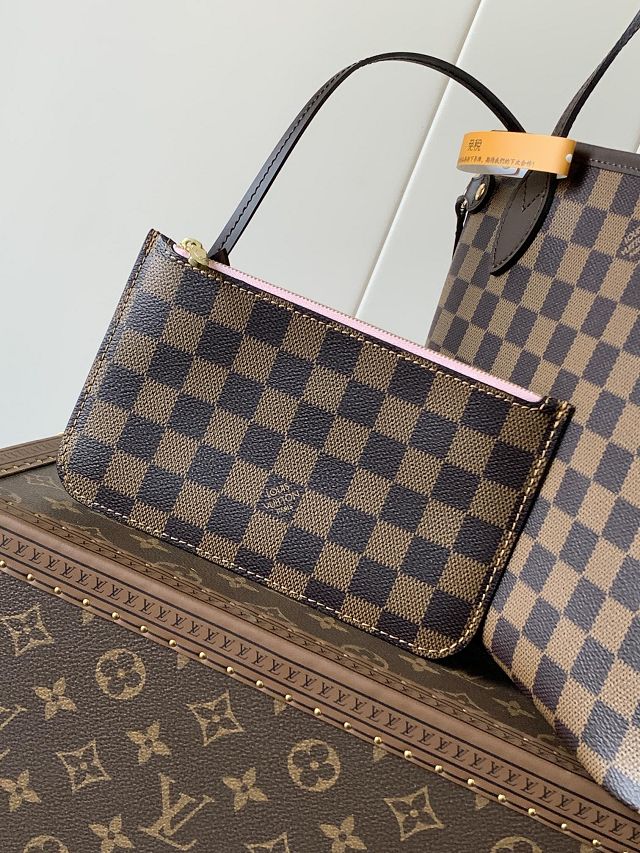 New Louis vuitton original damier ebebe neverfull pm N41359 pink