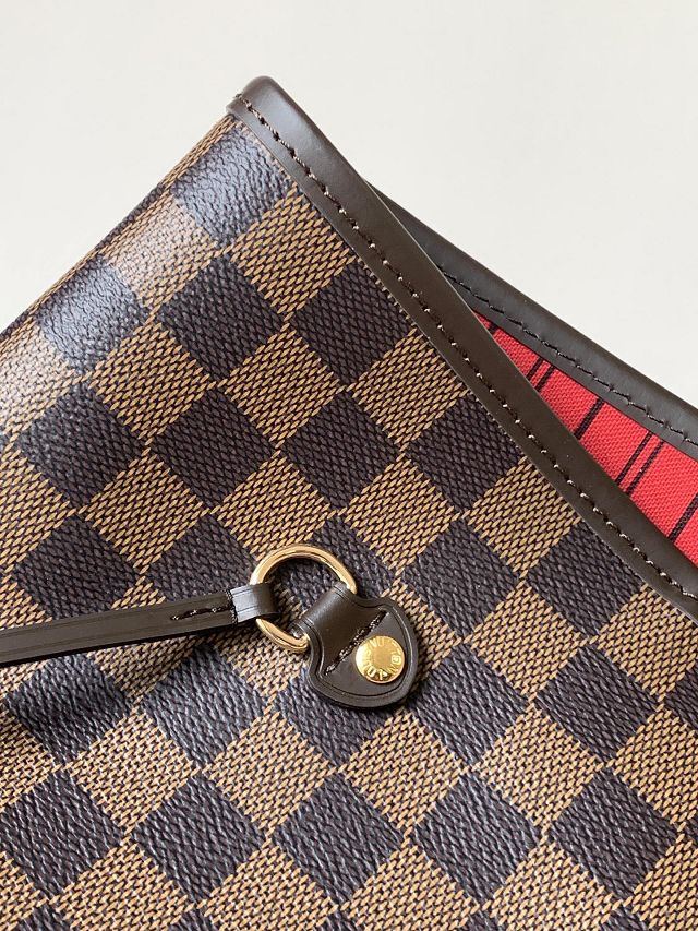 New Louis vuitton original damier ebene neverfull gm N41606 red
