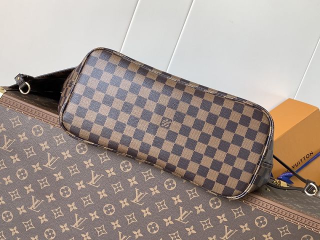 New Louis vuitton original damier ebene neverfull mm N40599 red