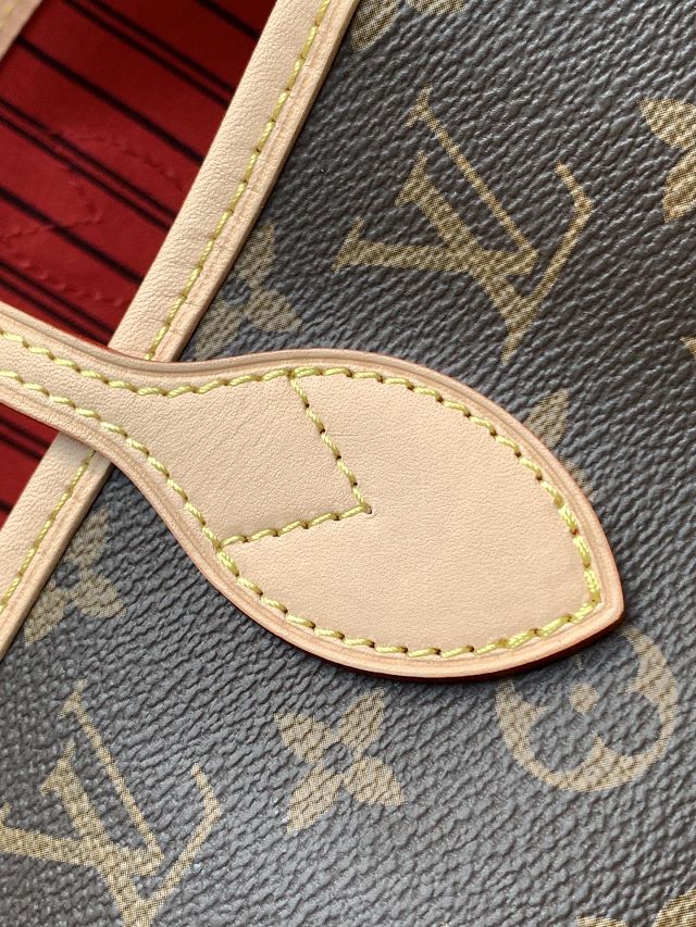 New Louis vuitton original monogram canvas neverfull mm M46987 red