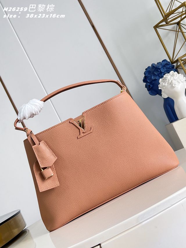 Louis vuitton original calfskin capucines visionnaire GM handbag M26259 brown
