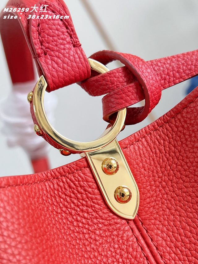 Louis vuitton original calfskin capucines visionnaire GM handbag M26259 red