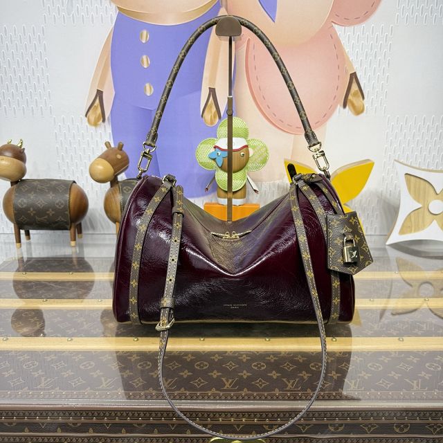 Louis vuitton aged calfskin express travel MM M26308 bordeaux