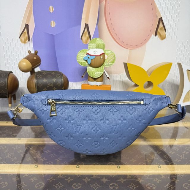 Louis vuitton original calfskin high rise bumbag PM M28356 blue