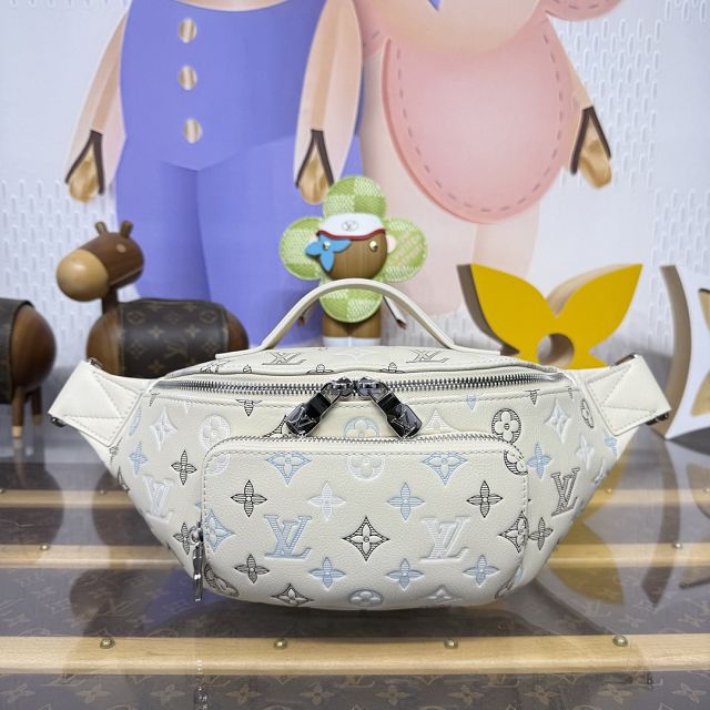 Louis vuitton original calfskin rush bumbag M28619 white