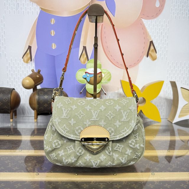 Louis vuitton original denim sunset bag M27210 green