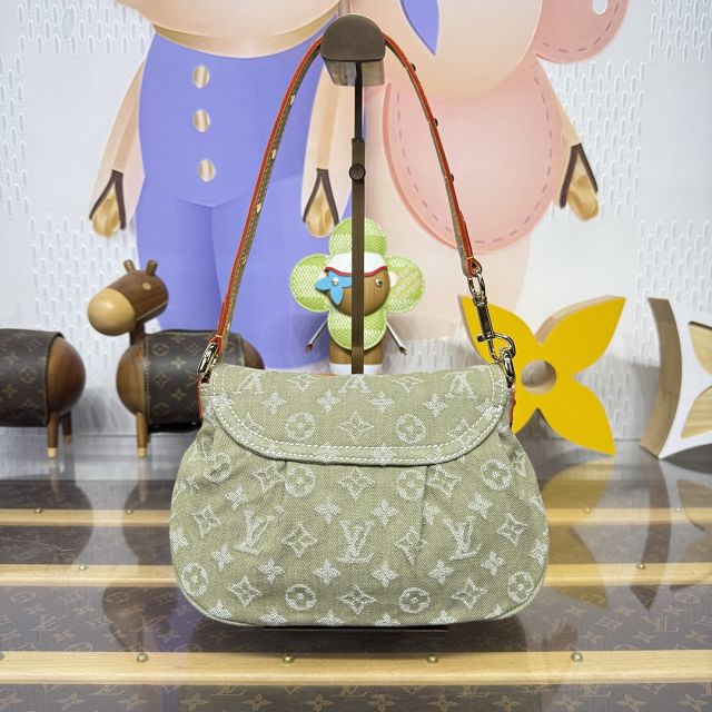 Louis vuitton original denim sunset bag M27210 green