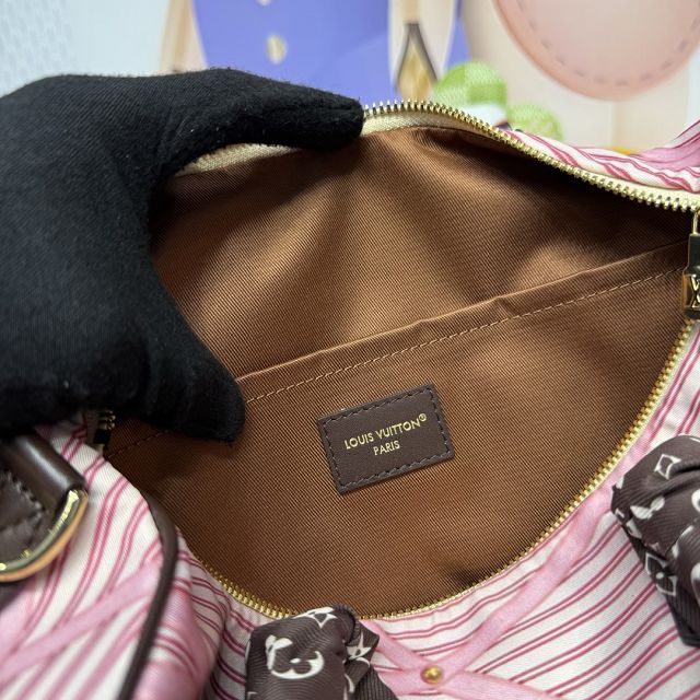 Louis vuitton textile speedy soft 30 M28750 pink