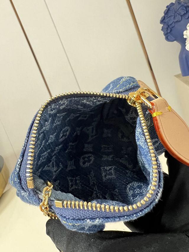 Louis vuitton original denim trousse speedy M27605