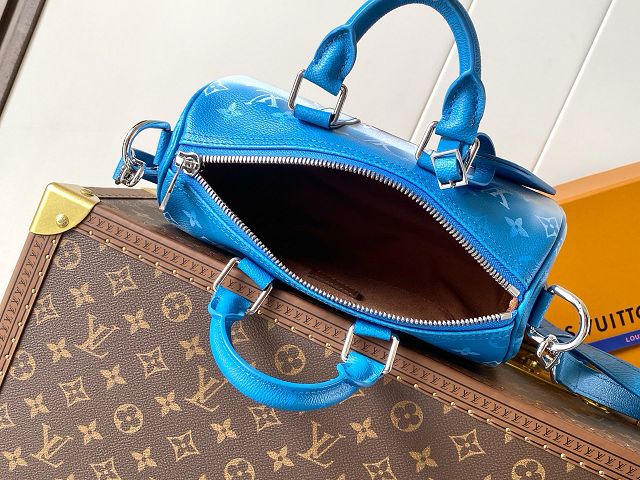 Louis vuitton original monogram canvas keepall 25 M28026 blue