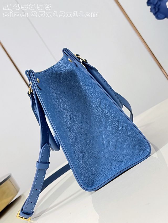 Louis vuitton original calfskin onthego pm M45653 blue