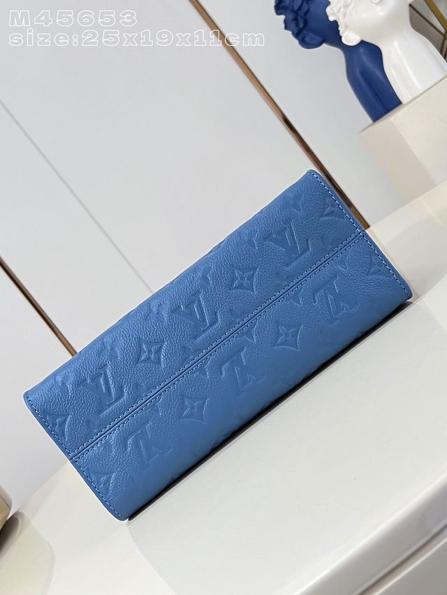 Louis vuitton original calfskin onthego pm M45653 blue