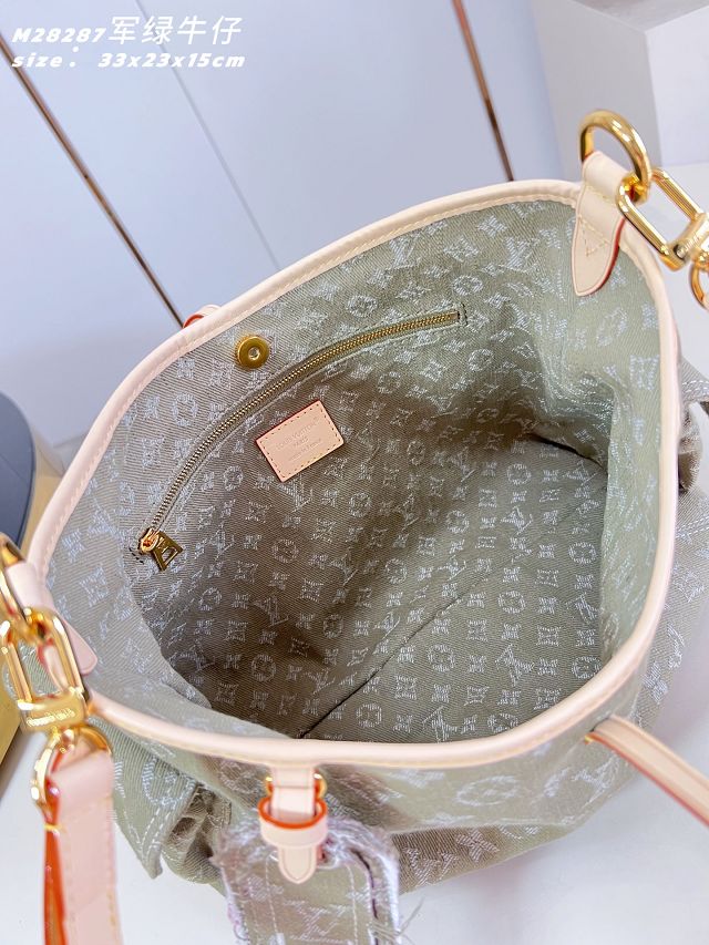 Louis vuitton original denim carryAll cargo PM M27623 green